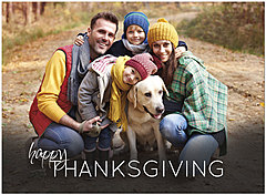 Select a verse or write your own. Horizontal Thanksgiving Photo Card D1488U-4B
